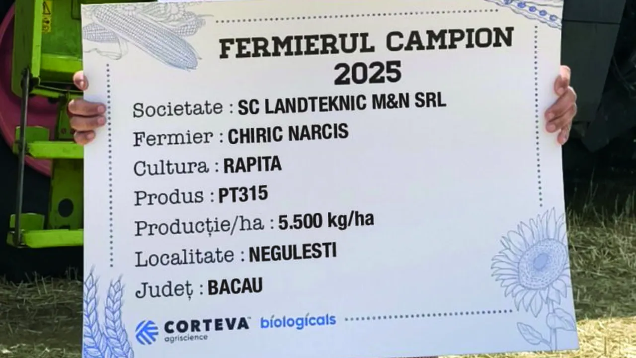 Fermierii campioni la rapiță din zona Moldovei cu hibrizii PT315, PT314 si PT303
