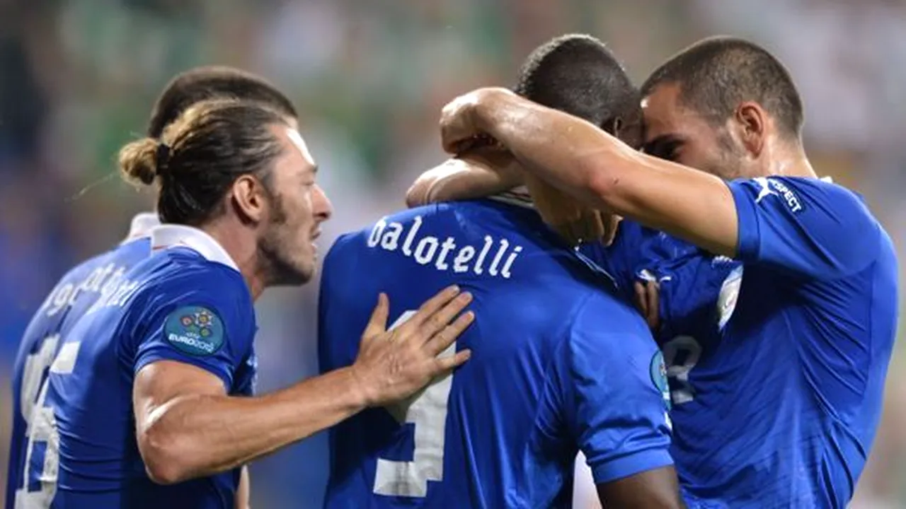 EURO 2012: Italia a învins Irlanda, scor 2-0, şi s-a calificat în sferturile de finală