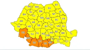 Coduri PORTOCALIU de vânt şi GALBEN de ninsoare, în vigoare până la ora 22.00. Care sunt zonele afectate | HARTA
