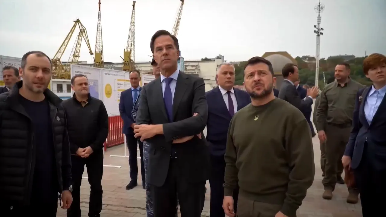 Zelenski şi Rutte au vizitat Portul Odesa de la Marea Neagră