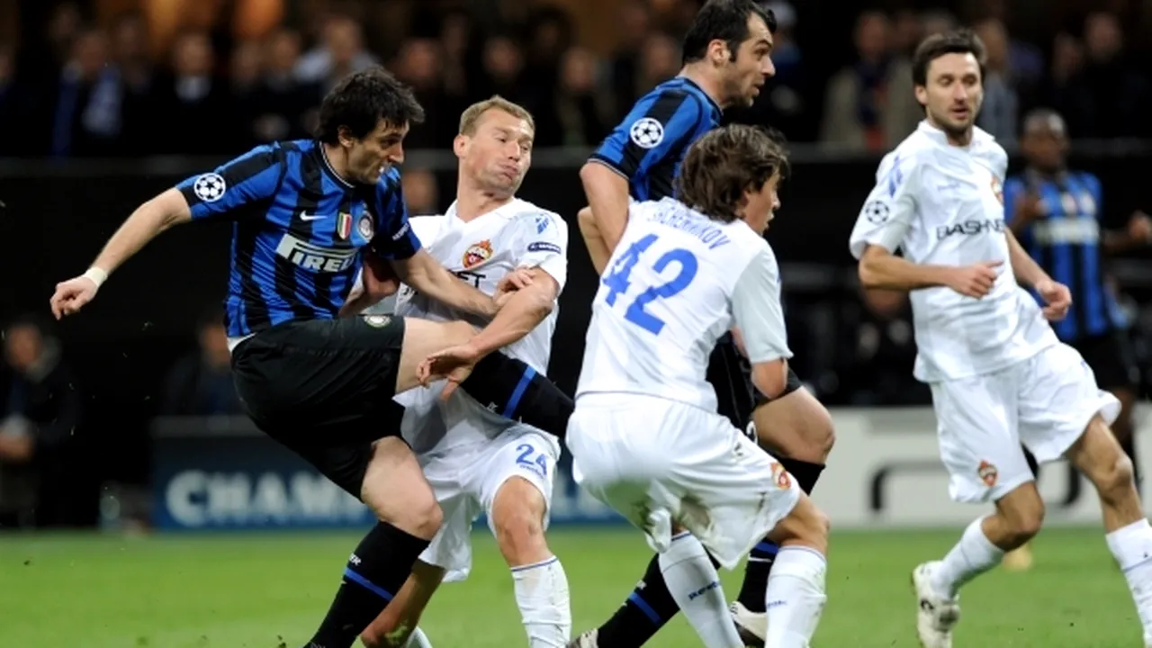 Internazionale Milano - ŢSKA Moscova, scor 1-0, în prima manşă a sferturilor Ligii Campionilor