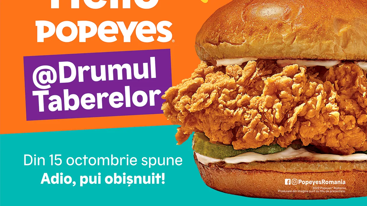 Popeyes România aduce în Drumul Taberei tradiţia culinară din Louisiana