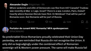 „România va fi parte din Rusia”, afirmă un cont asociat cu ideologul rus Alexandr Dughin