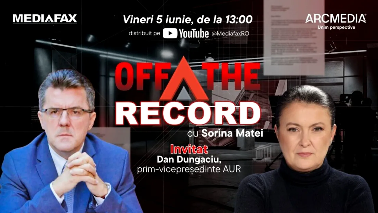 OFF The Record. Invitat: Dan Dungaciu, prim–vicepreședinte AUR