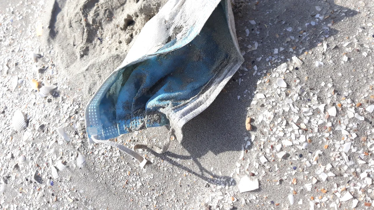 Masca de protecţie este noutatea în materie de deşeuri găsite pe litoralul românesc