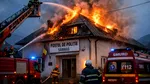 Intervenție la Sărmaș după ce un incendiu a izbucnit la postul de poliție