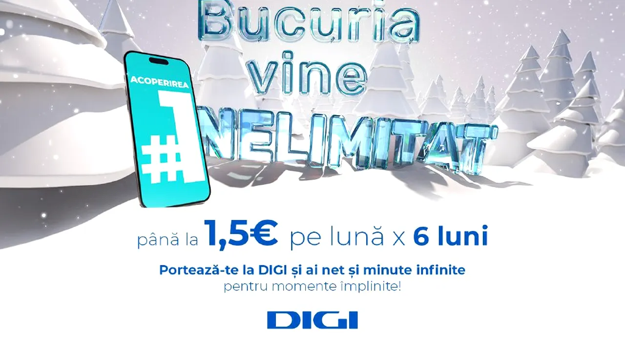De Sărbători, “Bucuria vine Nelimitat” la DIGI 