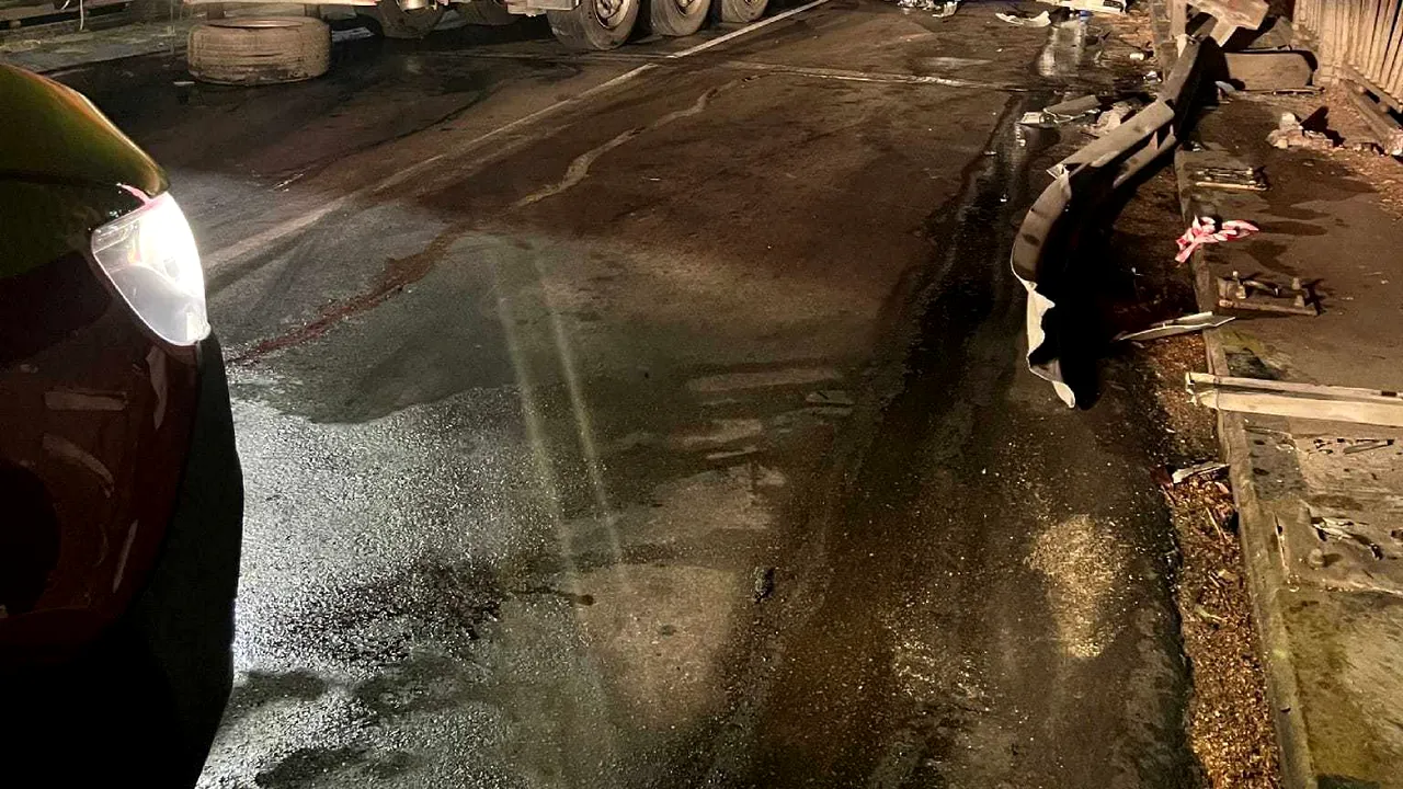 Coloană de maşini la ieşirea din România, în Giurgiu, după ce un TIR s-a defectat