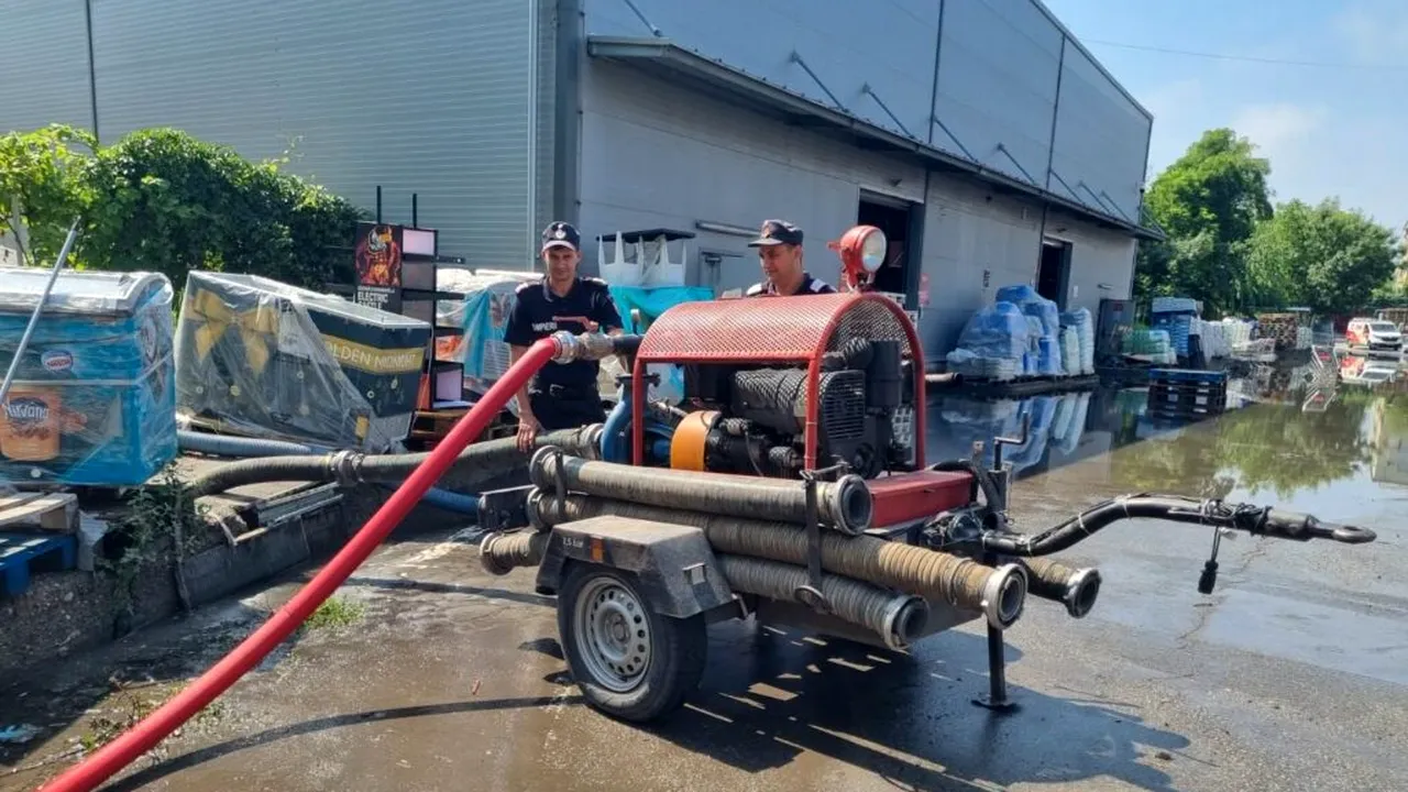 Trei copaci s-au prăbușit din cauza vremii peste un stâlp de electricitate în curtea unui spital din județul Vrancea