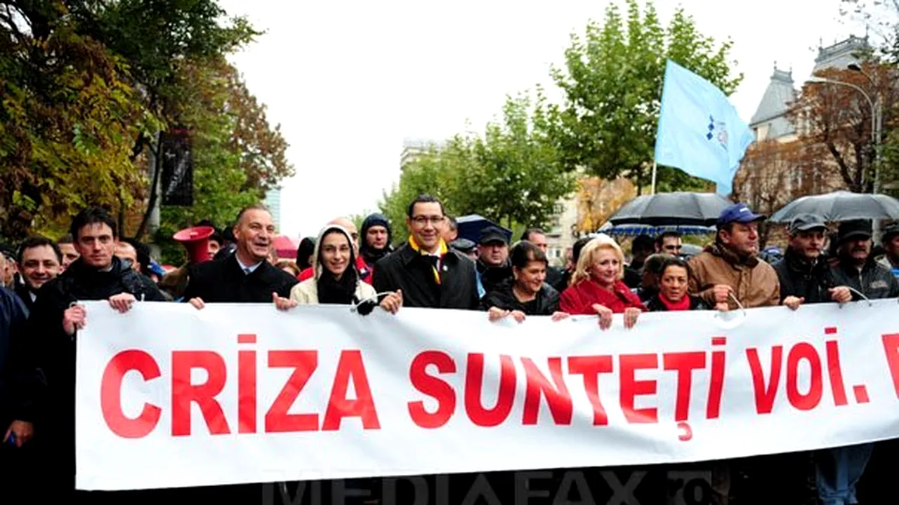 Mitingul din Bucureşti în imagini