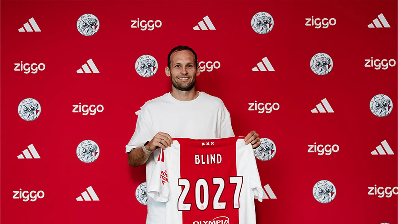 Fostul internațional neerlandez Daley Blind revine pentru a treia oară la Ajax Amsterdam, la 36 de ani