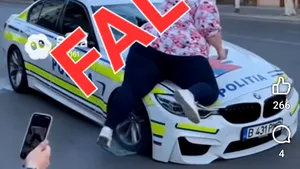 MAI demontează clipul viral cu o femeie care distruge mașina de poliție