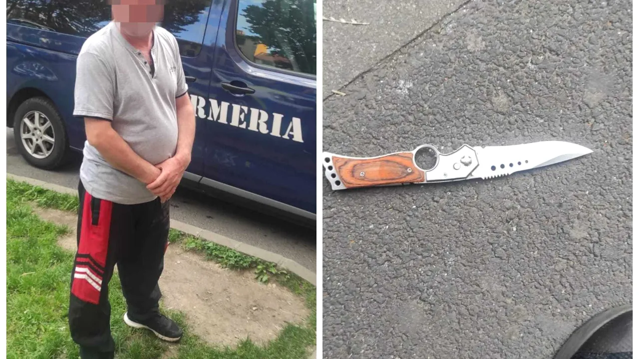 Un bărbat s-a luat la ceartă cu trei adolescenţi şi i-a ameninţat cu un cuţit