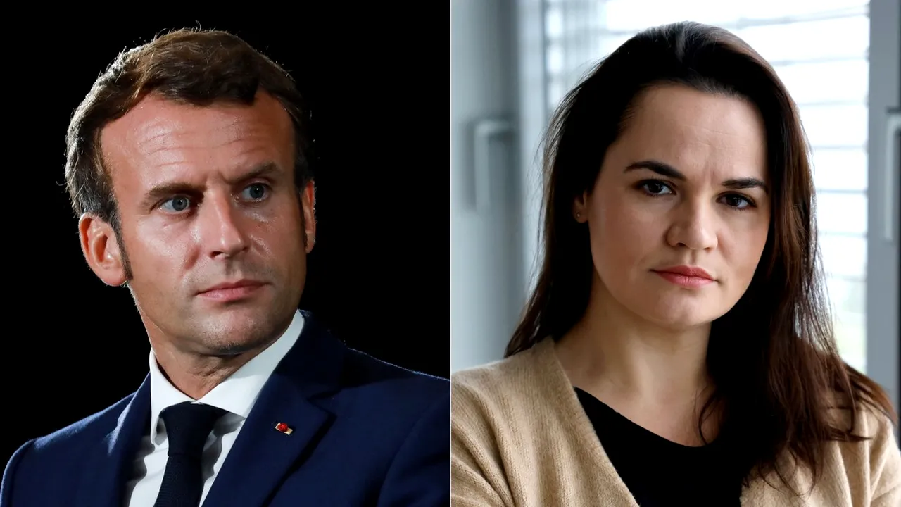 Emmanuel Macron se va întâlni marţi cu Svetlana Tihanovskaia, lidera opoziţiei din Belarus