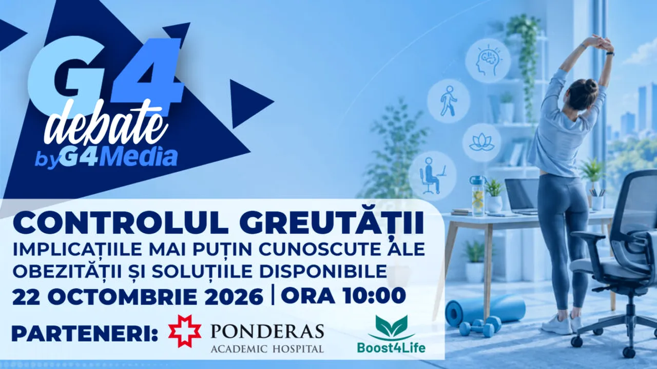 G4Media organizează joi o dezbatere despre obezitate și soluțiile de control al greutății, LIVE de la ora 10:00