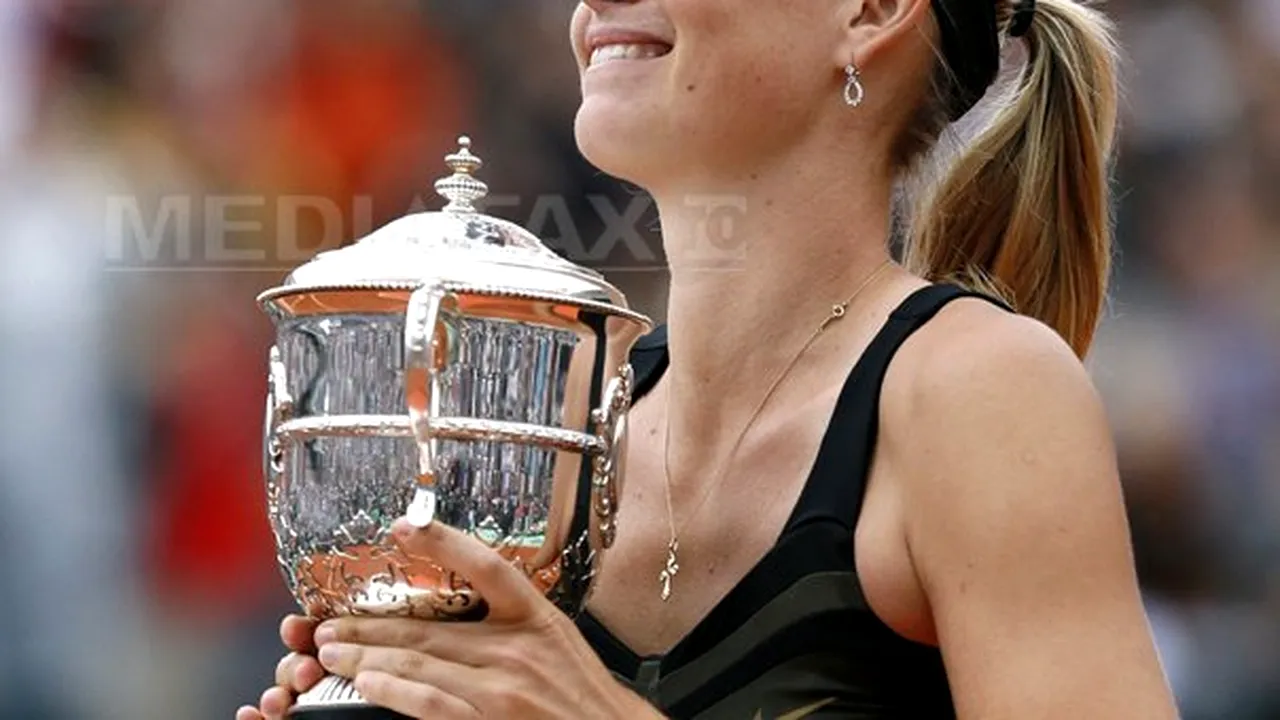 Maria Şarapova a câştigat pentru prima dată turneul de la Roland Garros