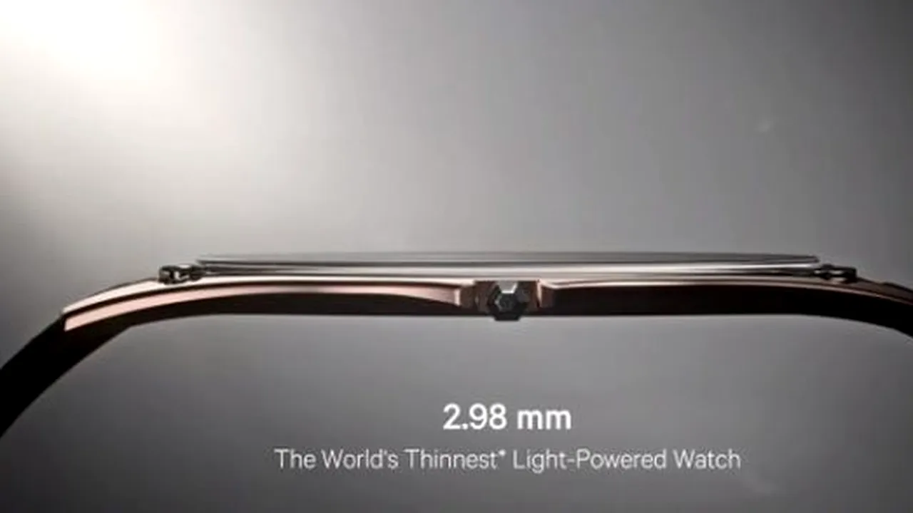 Citizen a lansat Eco-Drive One, cel mai subţire ceas de mână din lume care se încarcă la lumină - VIDEO