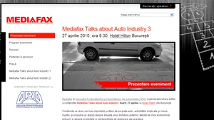 Mediafax Talks about Auto Industry pune în discuţie evoluţia pieţei auto şi programul Rabla în 2010