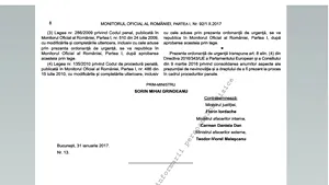 Ora 1.25 AM: OUG privind modificarea Codurilor Penale a fost publicată în Monitorul Oficial. Ce schimbări produce ordonanţa FOTO DOCUMENT