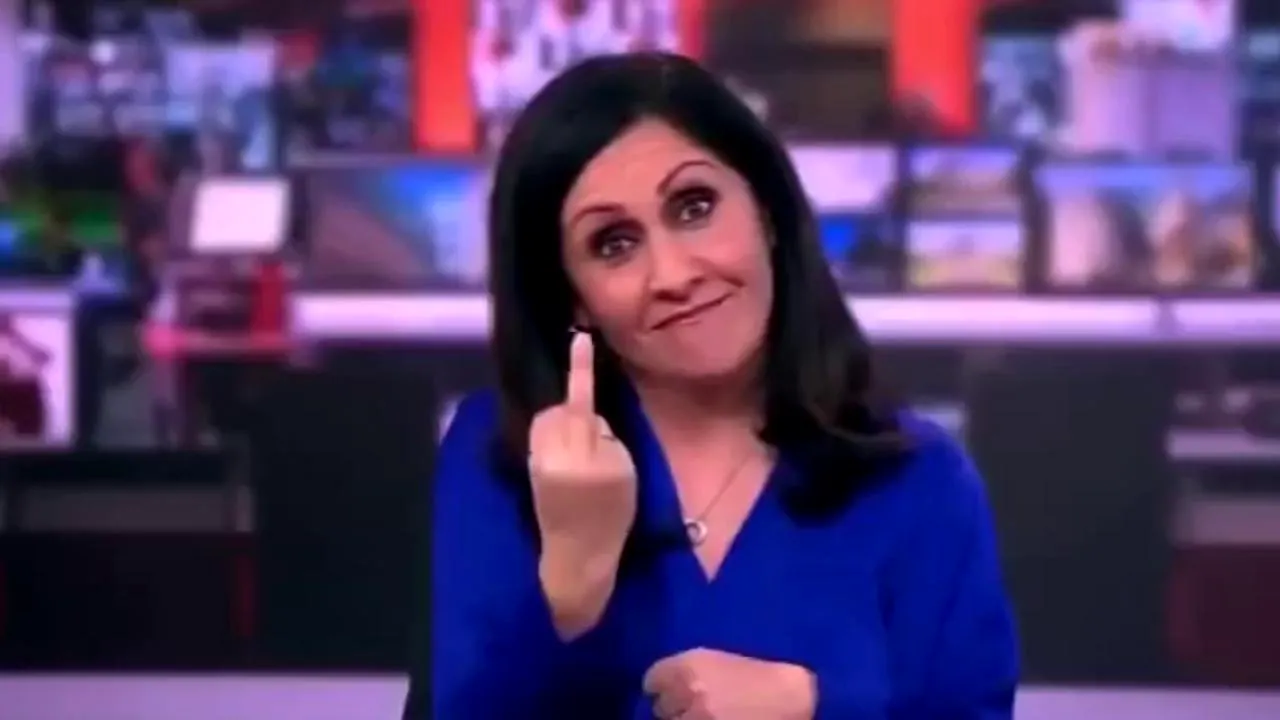 Gafă la BBC: o prezentatoare a arătat degetul mijlociu în direct

