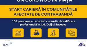 COMUNICAT: 108 persoane calificate în prima serie a programului ANOFM – BAT România,  dedicat comunităților afectate de contrabandă