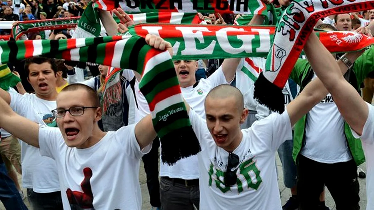 Legia Varşovia va fi susţinută la Bucureşti de aproximativ 2.000 de suporteri