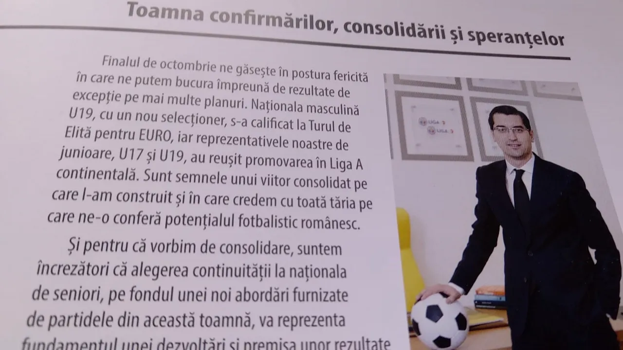 COMENTARIU Sorin Avram: Răzvan Burleanu spulberă teoria că fotbalul românesc nu are prezent şi nici viitor 