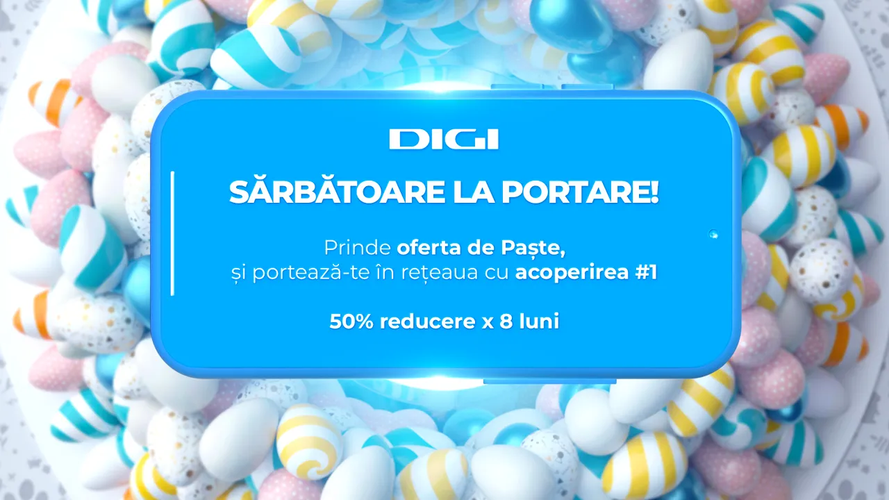 „Sărbătoare la portare”, cea mai nouă campanie DIGI, aduce reduceri de 50% 