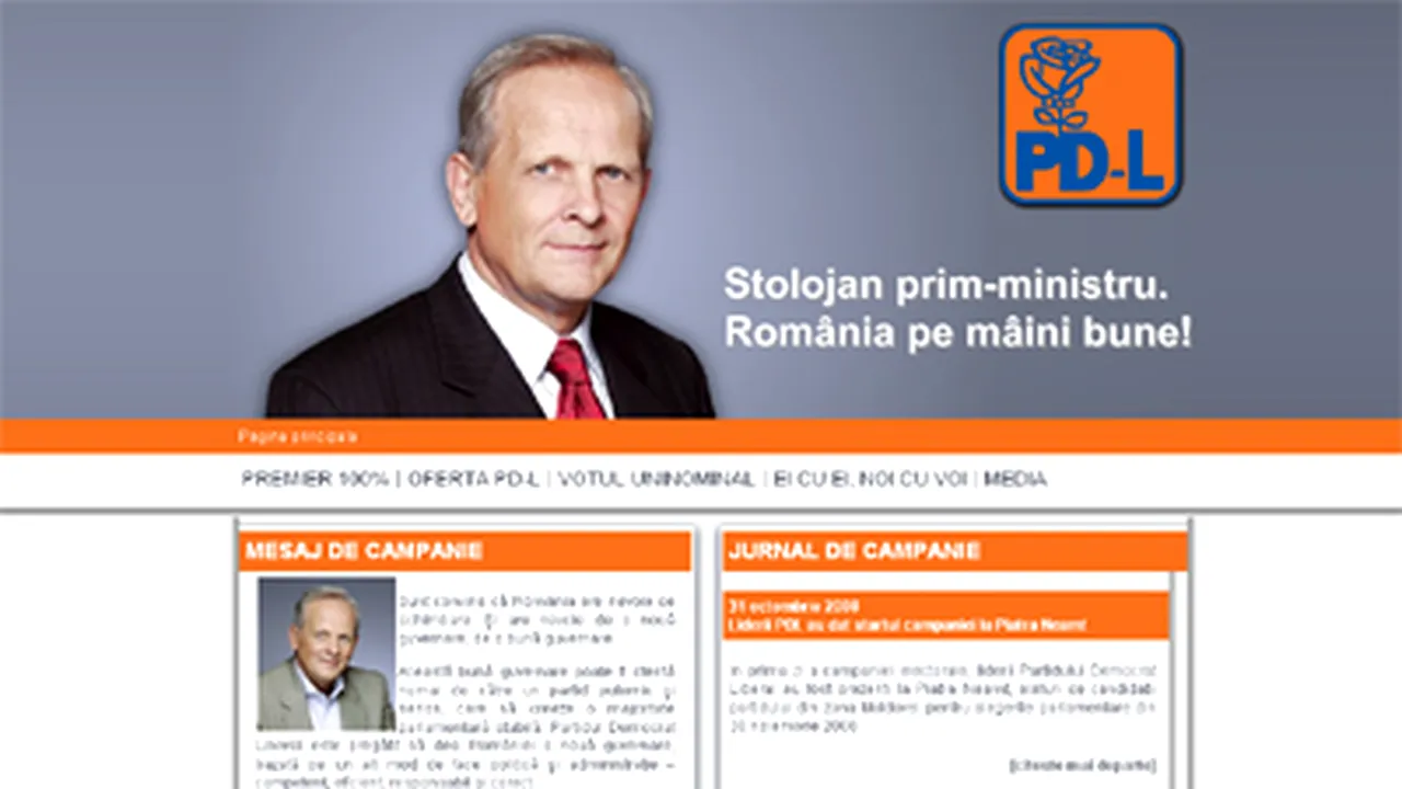 Stolojan are site nou de campanie: 