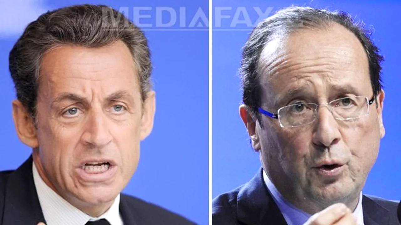 Diferenţa dintre Francois Hollande şi Nicolas Sarkozy s-a redus la 5 %