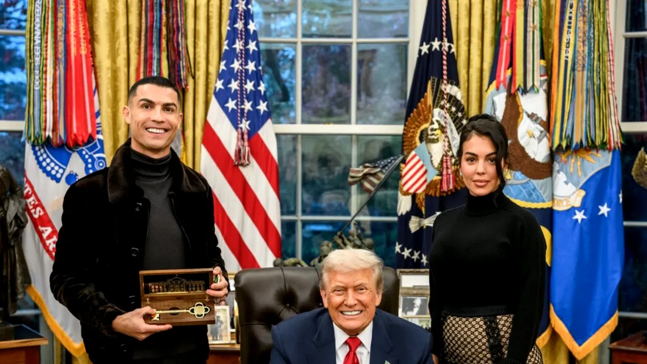 Ce cadou a primit Cristiano Ronaldo de la Donald Trump, în vizita sa la Casa Albă