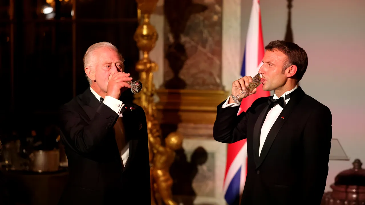 Macron a cheltuit aproape 500.000 de euro pe o cină în onoarea regelui Charles, în timp ce Franţa trebuie să reducă deficitul bugetar