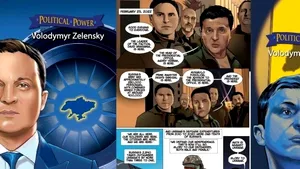 Povestea preşedintelui ucrainean Volodimir Zelenski a apărut sub forma unei benzi desenate