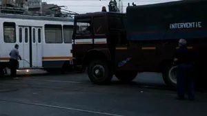 Un tramvai a deraiat în Bucureşti