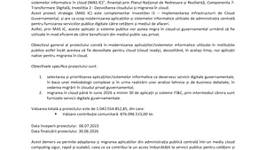 Migrarea aplicaţiilor şi sistemelor informatice în Cloudul Privat Guvernamental
