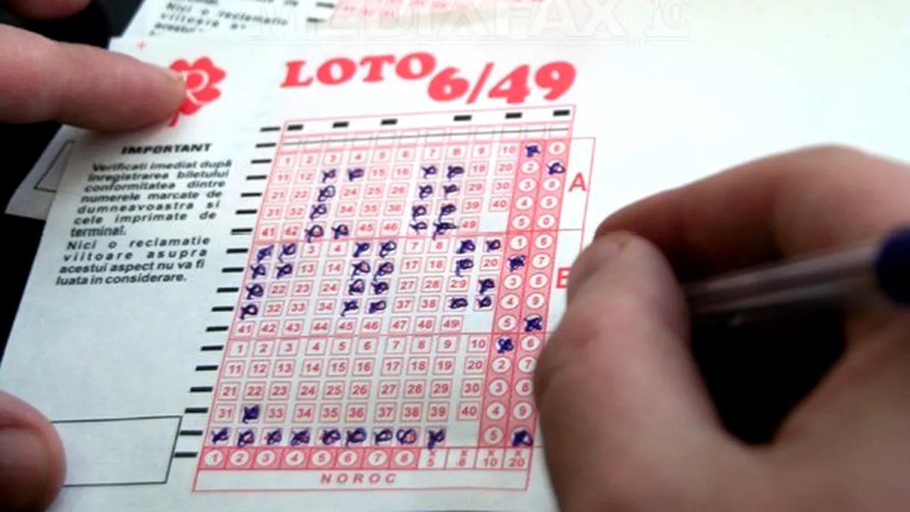 Premiul de peste 7,2 milioane de euro la Loto 6/49 a fost câştigat duminică seară