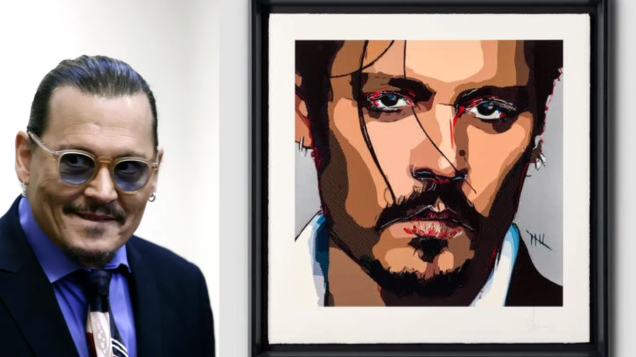 Autoportretul lui Johnny Depp, pictat în timpul unei „perioade întunecate