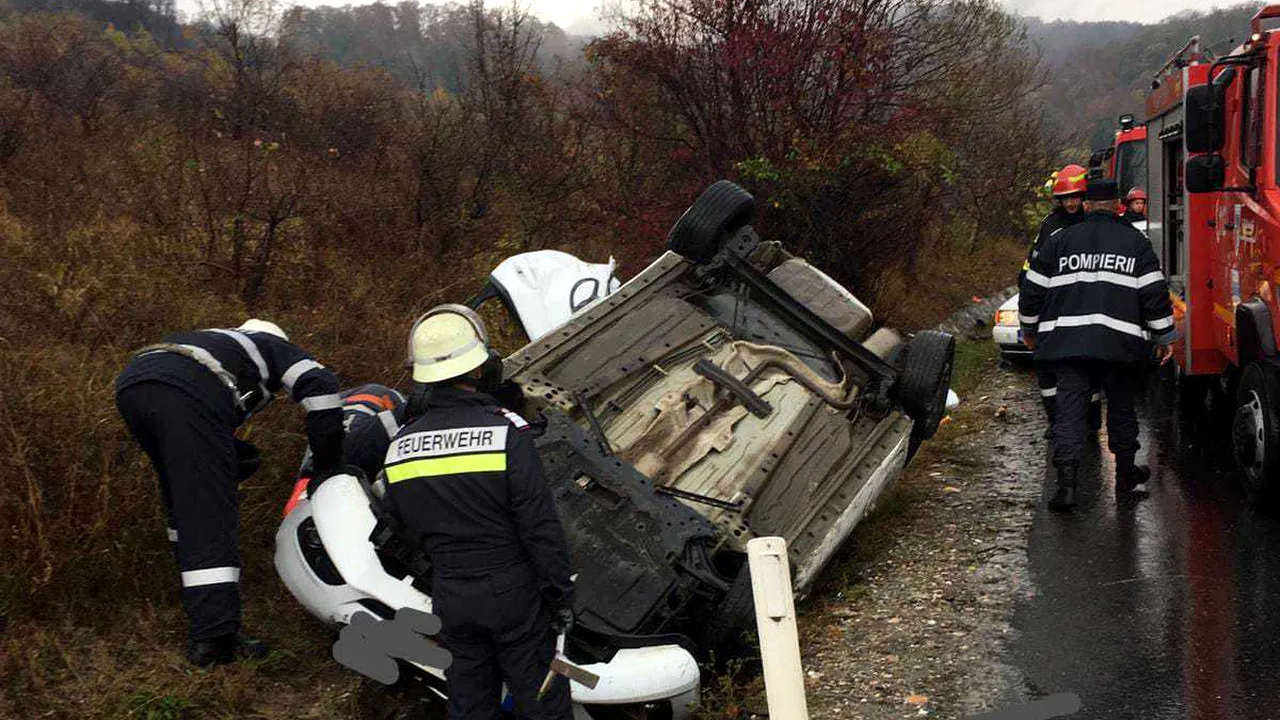 Cinci răniţi, între care doi copii, în urma unui accident rutier petrecut între Bistriţa şi Năsăud