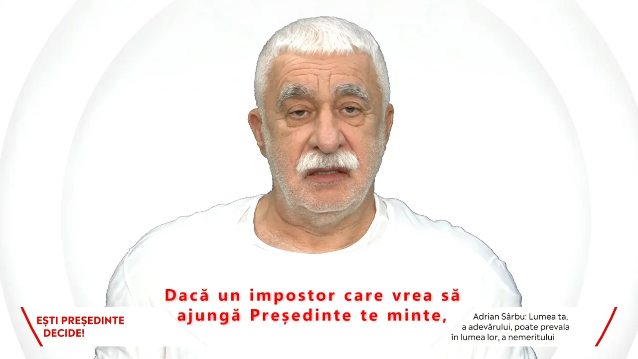 Adrian Sârbu: Votezi cu tine sau cu un om care te minte în fiecare zi? Duminică du-te şi pune ştampila pe alb!
