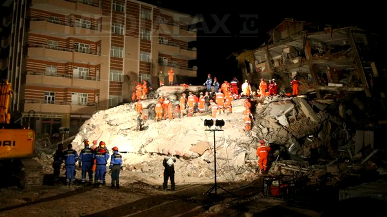 Turcia scuturată de cutremure: Cel puţin şapte persoaneau murit şi alte 100 au fost prinse sub dărâmături, după un seism produs în regiunea Van