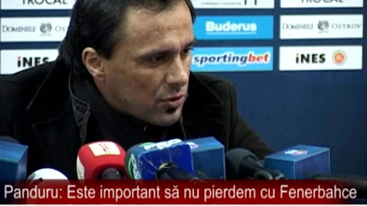 Panduru: Este important să nu pierdem cu Fenerbahce