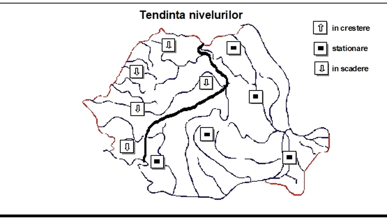 Debitul râurilor din 19 bazine hidrologice, peste mediile multianuale în februarie