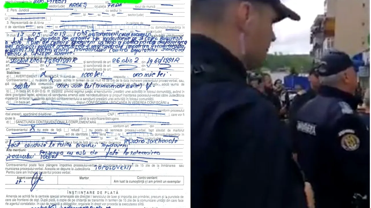 Scandalul de la Topoloveni: Ce amendă a primit corespondentul care a fost săltat de jandarmi