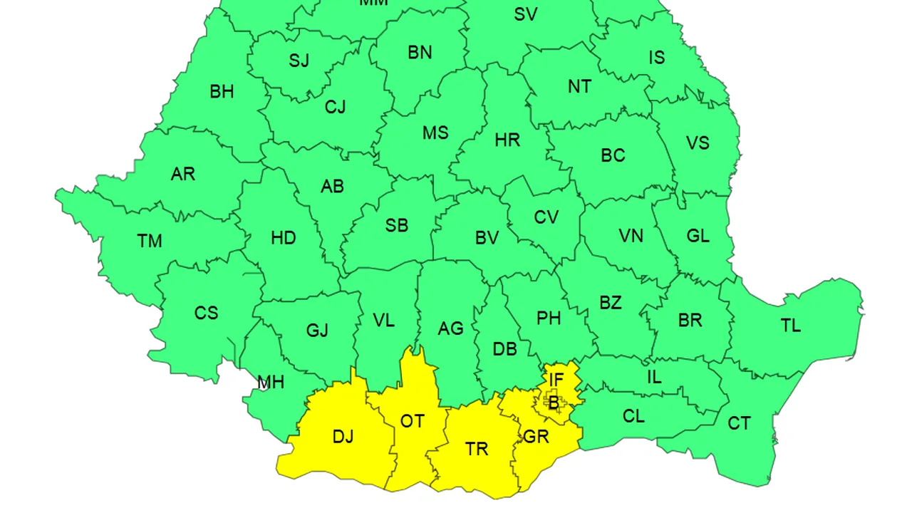 METEO. Cod portocaliu de instabilitate atmosferică în nordul Moldovei și mai multe județe din Transilvania