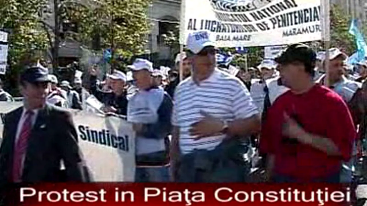 Mii de sindicalişti au protestat în Piaţa Constituţiei