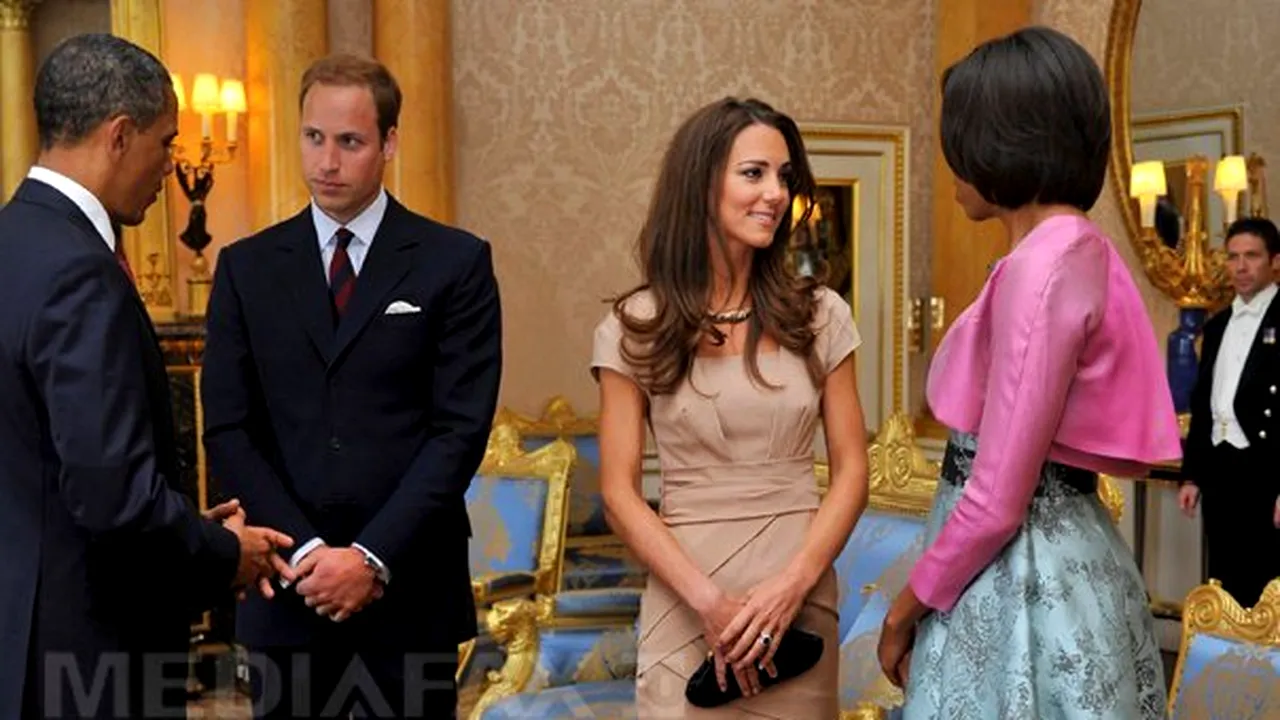 Kate Middleton a eclipsat-o pe Michelle Obama cu ţinuta sa. Cât valorează rochia purtată de soţia lui William - FOTO