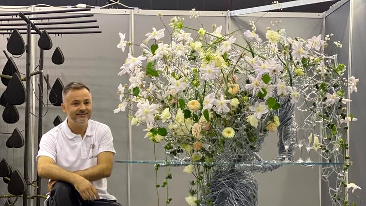 Performanţă istorică pentru floristica din România! Nicu Bocancea a câştigat locul 4 la Europa Cup 2022, cea mai importanta competiţie de floristică din Europa