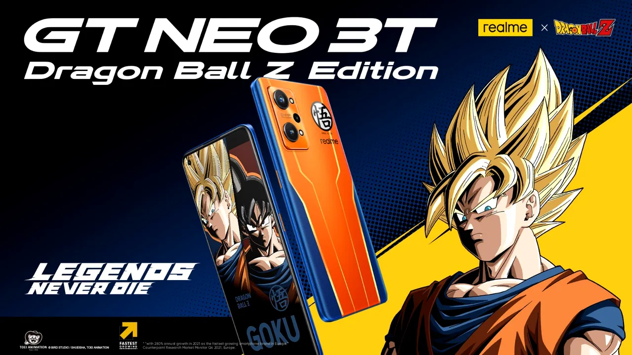 Realme GT Neo 3T Dragon Ball-Z Edition este disponibil la precomandă în România
