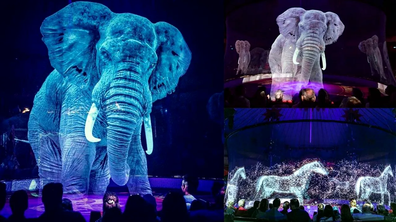 Un circ din Germania a înlocuit în spectacolele sale animalele vii cu holograme