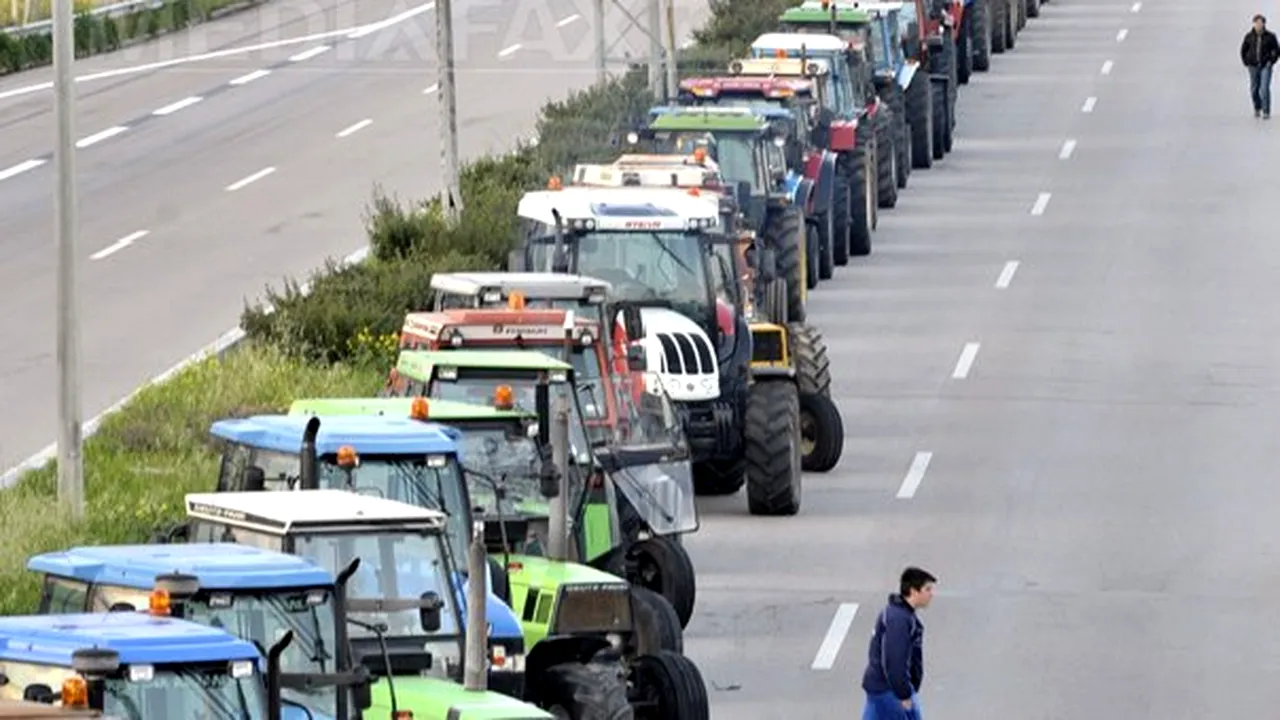 Fermieri cu tractoare au blocat puncte de trecere a frontierei din Cehia